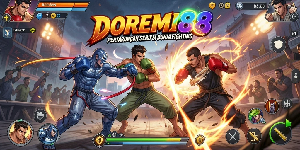 Tangkapan layar gameplay DOREMI88 menampilkan aksi pertarungan yang mendebarkan.
