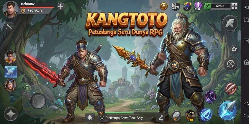 Screenshot gameplay KANGTOTO dengan aksi pertempuran yang seru.
